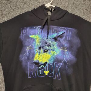Under Armour Project Rock Mens M Heavyweight Terry Hoodie Bold Colorful Wolf